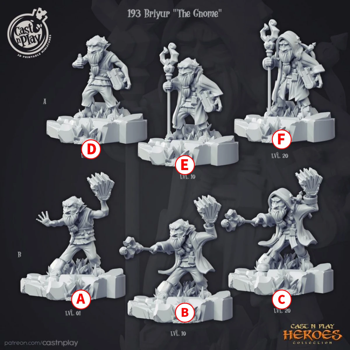 【 Hero 】 Female Dwarf Elf Dragon Half Orc Lizard DND Chess Model