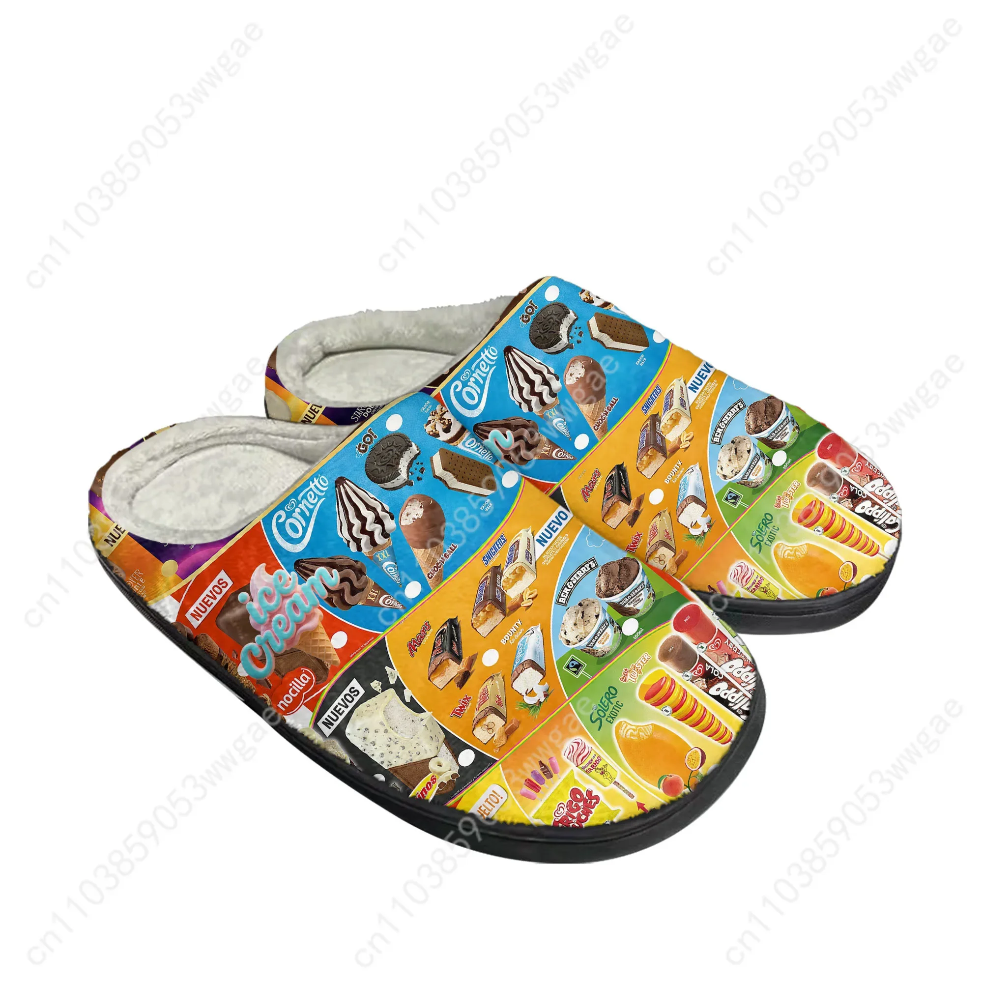 Ice Cream Cotton Shoes Family Slippers Mens Womens Teenagers High Quality Plush Bedroom Casual Warm Shoes Customized Slippers