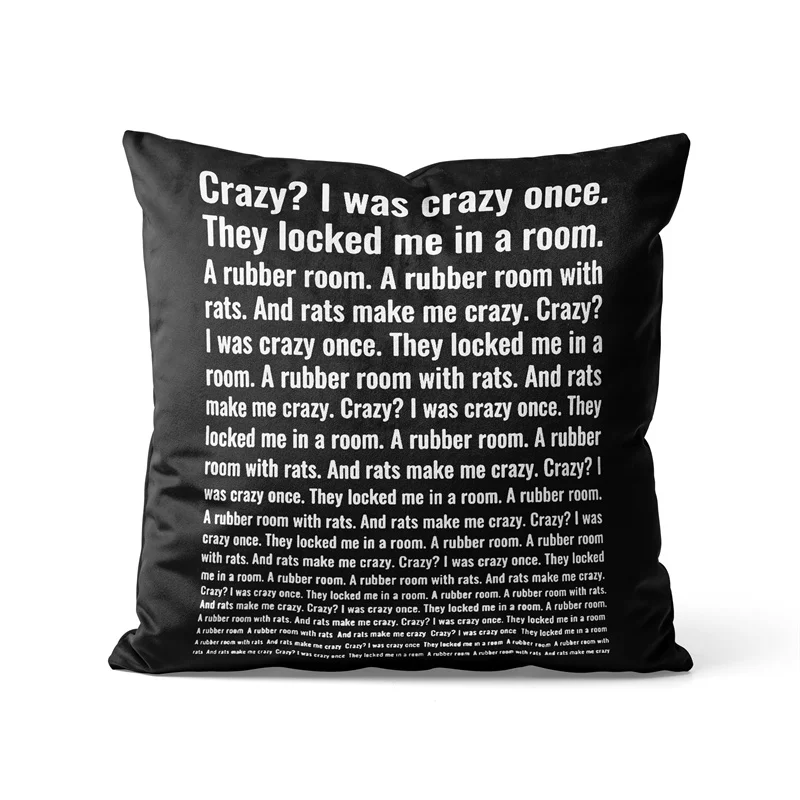 Gaslight Gatekeep Girlboss Crazy I Was Crazy Once Funny Meme Throw Pillow Covers Cushion Cases Pillowcases 45cm x 45cm