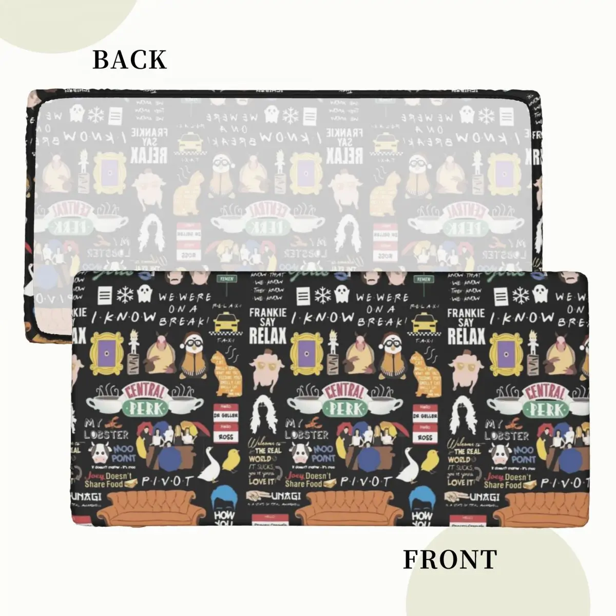 Unisex Funny Friends Collage Custom Rectangular Tablecloth Oilproof Table Cover for Festival Party Decorations Table Cloth