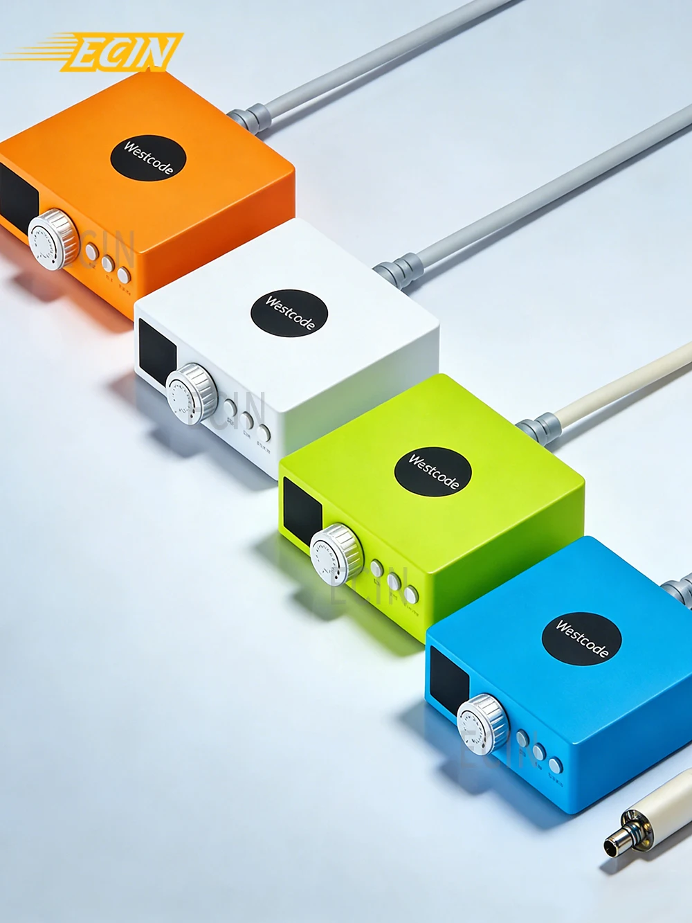 ECIN Dental Brushless LED Micro Motor Electric Motor E Type Contra Angle Low Speed Handpiece with Internal Water Spray Equipment