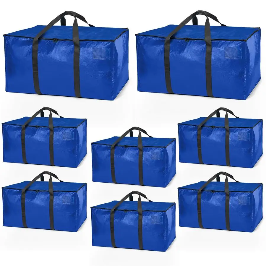 

Прочные сумки для переезда или хранения, большие коробки для переезда с рюкзачными ремнями, молниями и ручками, идеально подходят для переезда и учебы.