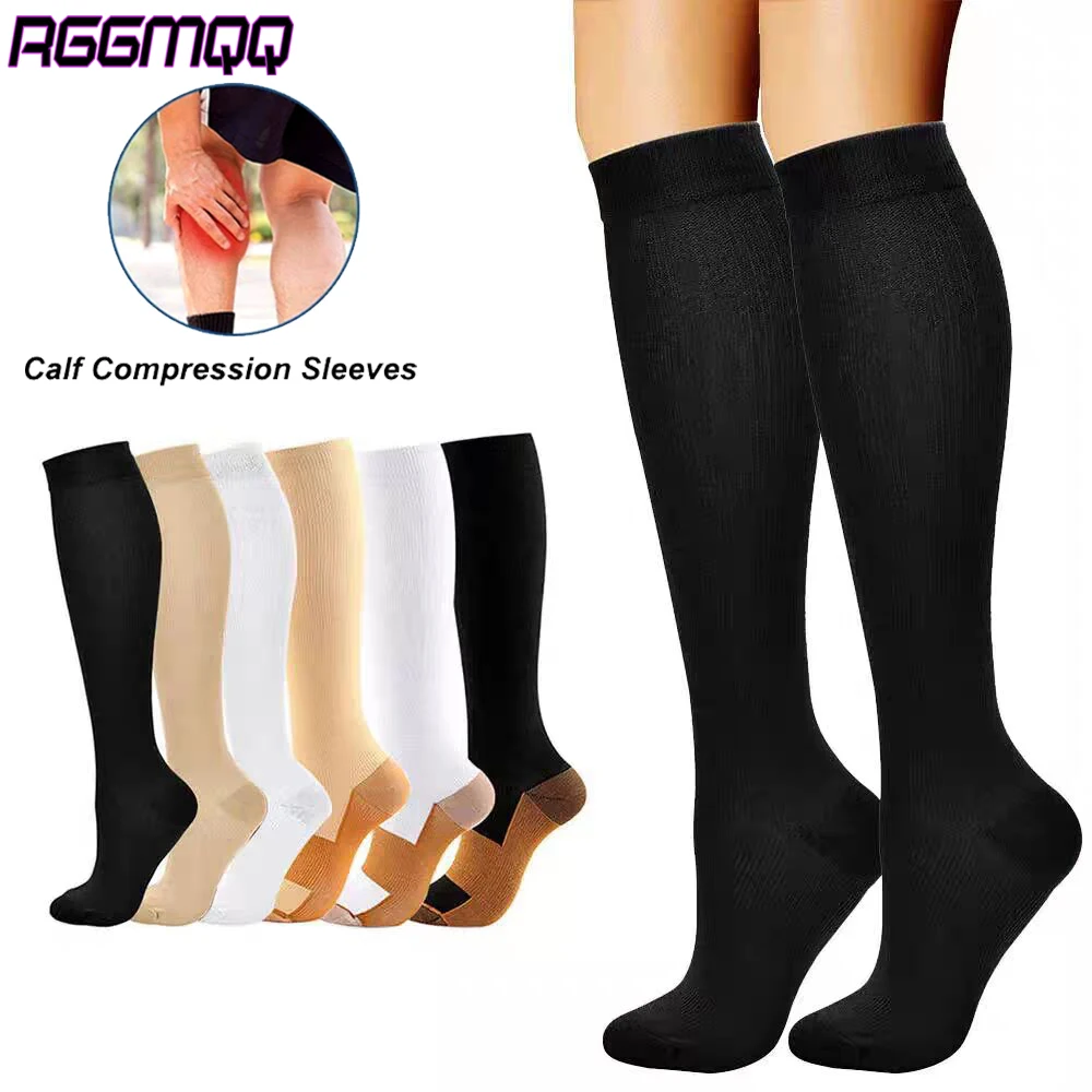 Copper Compression Socks (15-20mmHg) - Graduated Support for Circulation,Swelling- All-Day Wear for Running,Nurses - Men & Women