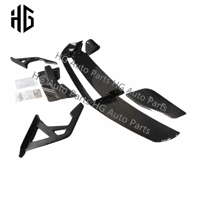 عالية الجودة M3 M4 AR نمط ألياف الكربون قطع غيار السيارات الخلفية سبويلر الجناح لسيارات Bmw M3 M4 G80 G82 جذع الأغطية سبويلر اكسسوارات السيارات