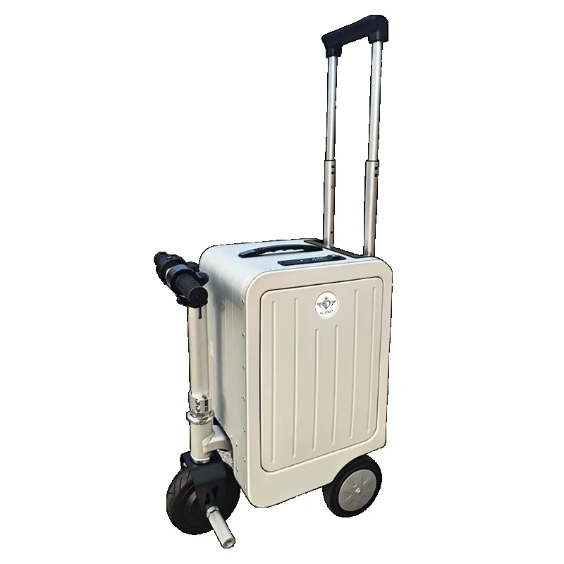 2025Aliotop High Quality Modern Smart Portable Manned Electric Riding Luggage Anti-Theft Waterproof Expandable Foldable Aluminiu