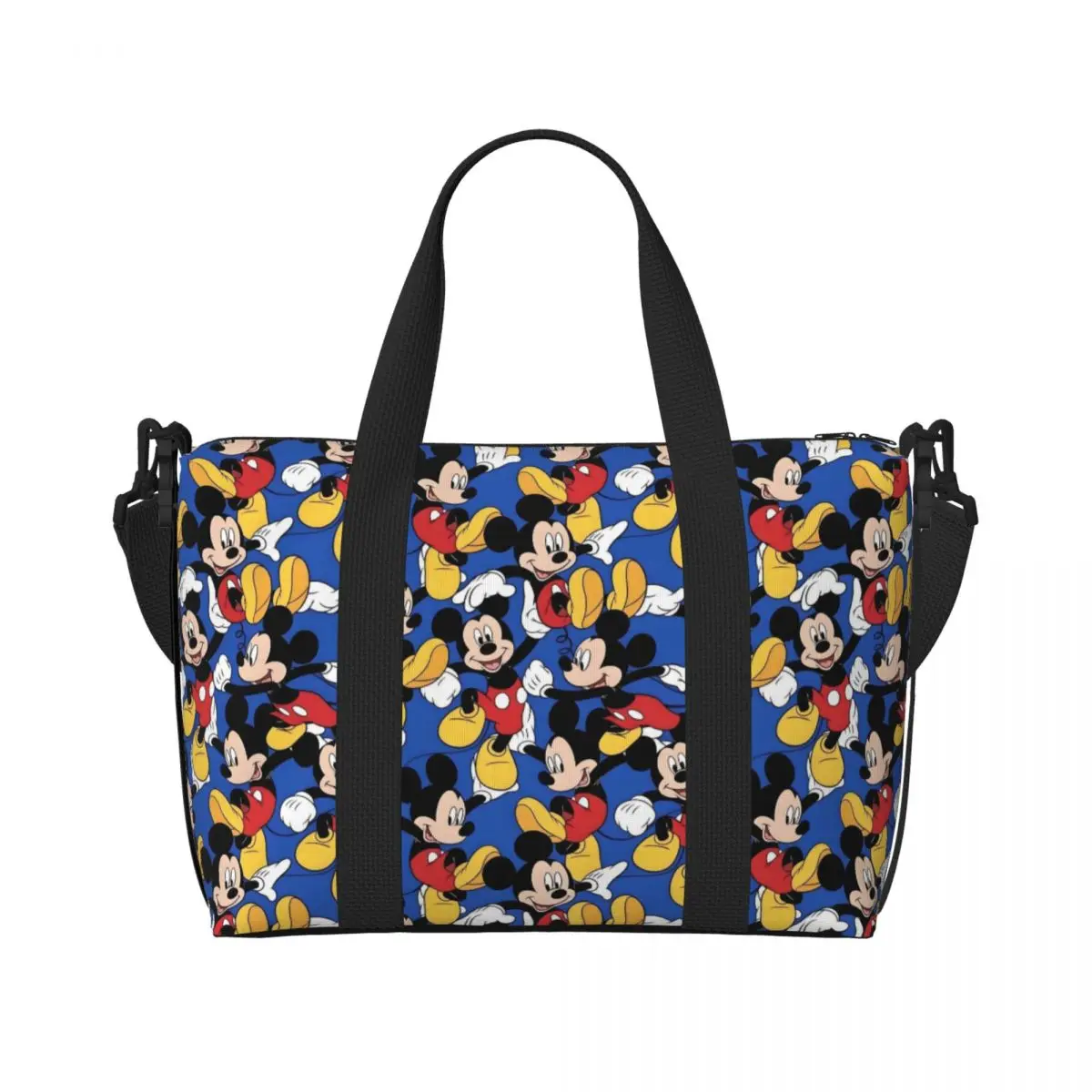 

Женская большая сумка с Микки Маусом на заказ, большая вместительная сумка с милыми героями мультфильмов, спортивная пляжная дорожная сумка на плечо