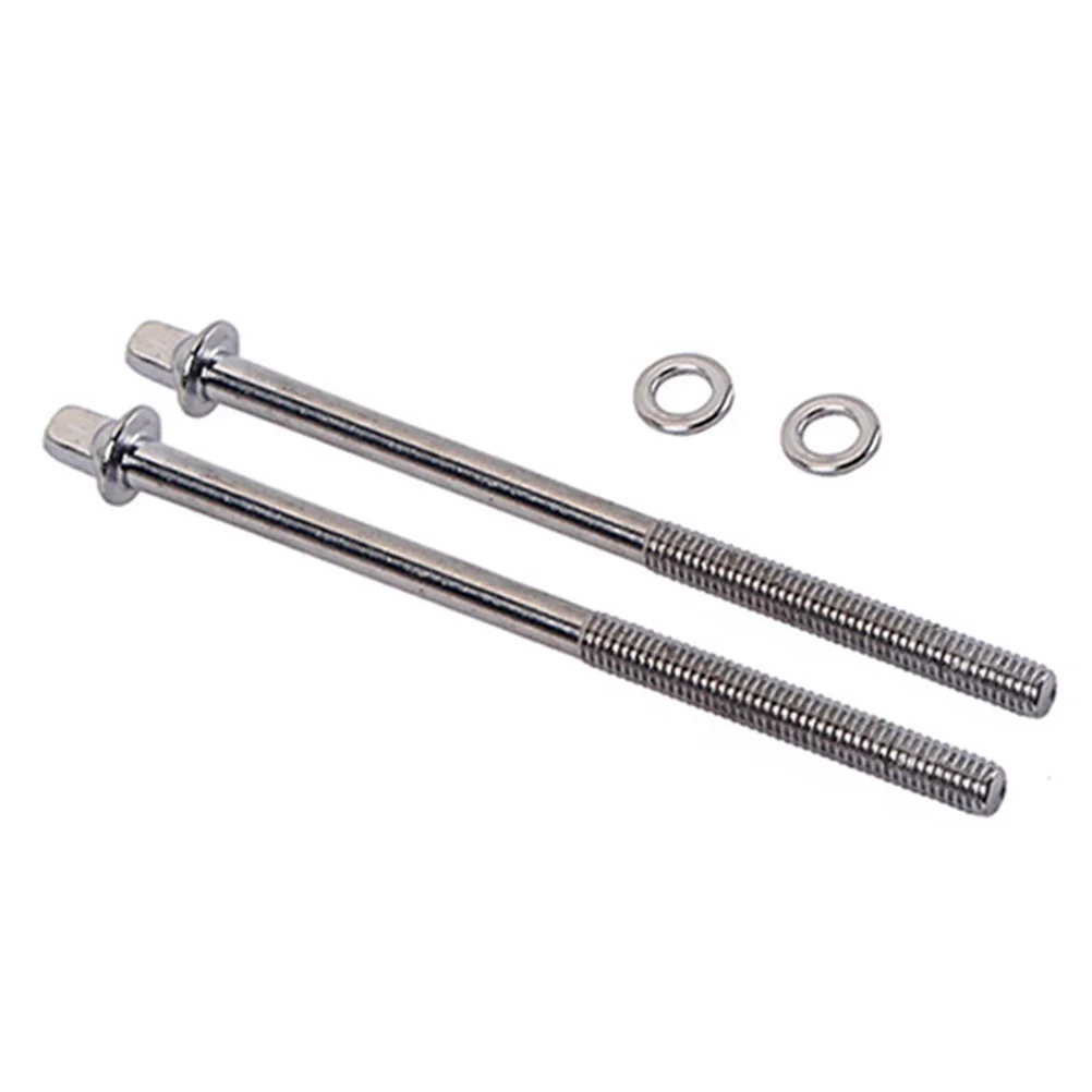 2pcs 1085mm Snare Drum Tension Rods Drum Key Rod Short Screws Bolts Hand Musical Percussion Instrument Replacement Parts Access