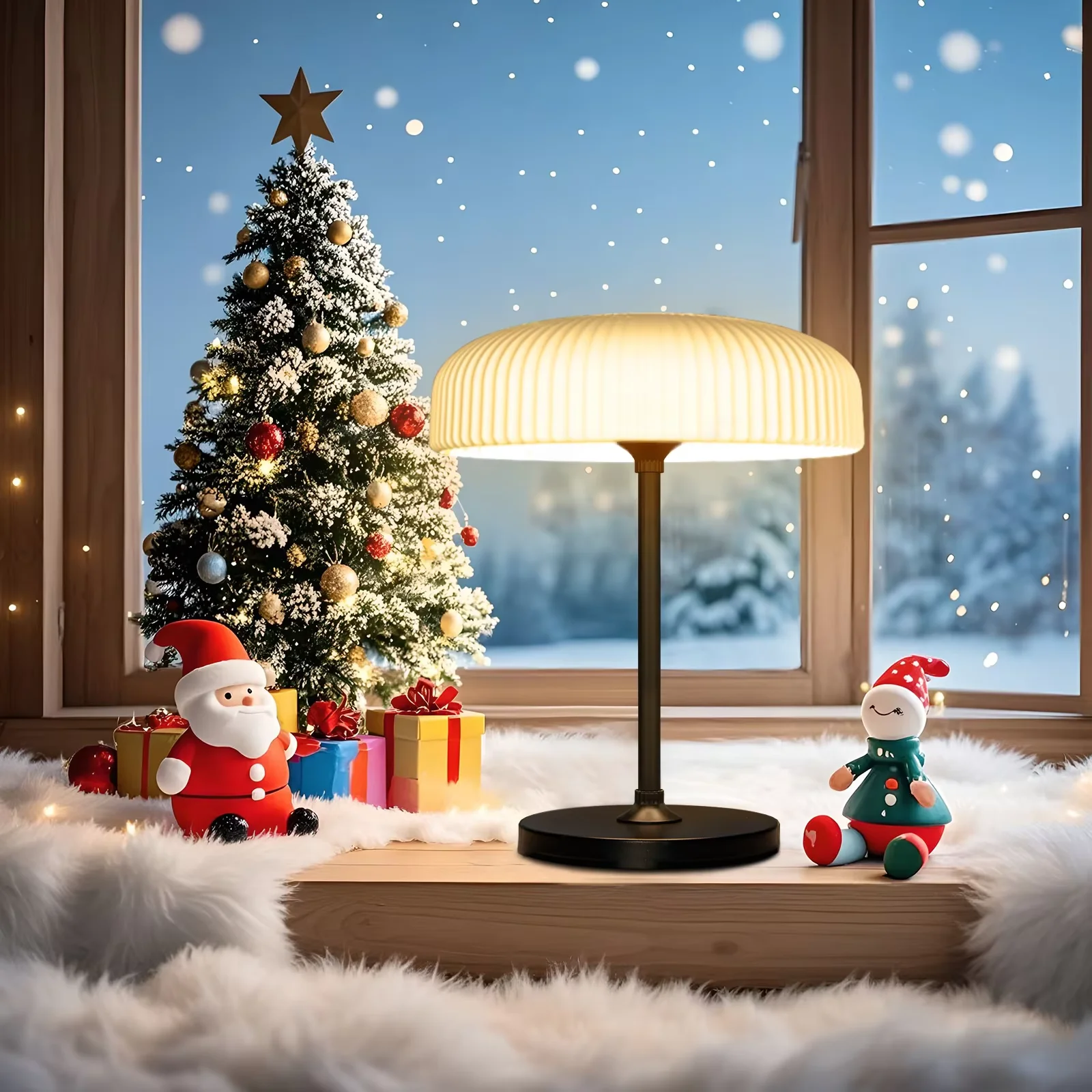 Solar desk lamp, human body induction adjustable brightness, white warm light, USB charging, decorative lamp, courtyard light