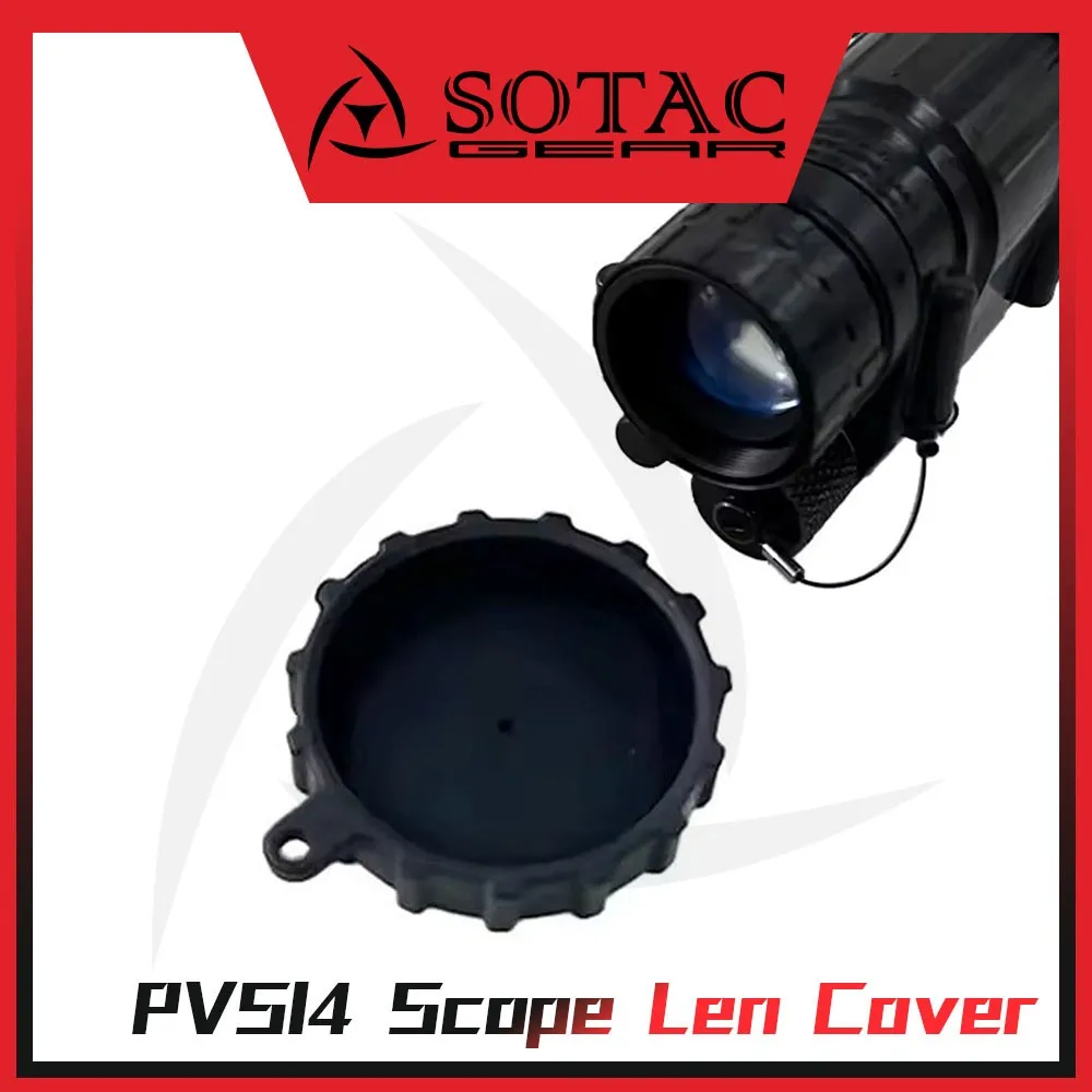 SOTAC-GEAR PVS14 Rubber Lens Cover Monocular Objective Lens Mask Dust Cap Protective Shield Cup Guard