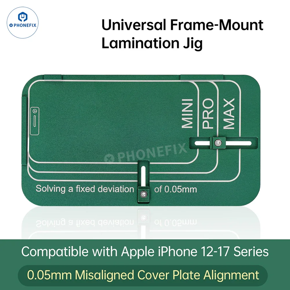 YCS M.Y Frame Fitting Universal Mold 0.5mm Cover Plate Alignment Mold Phone Adhesive Film Mould  for iPhone 12-17 Series Repair