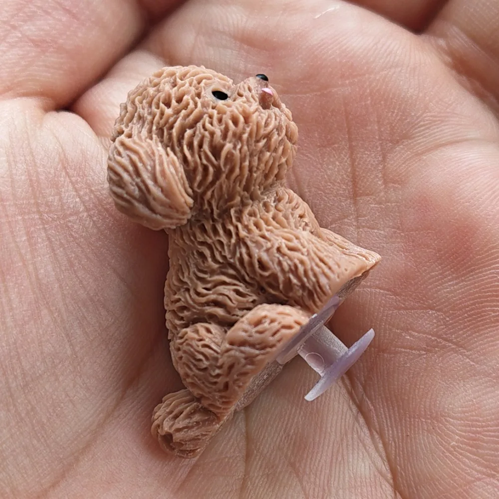 3D Mini Puppy Shoe Charms for Crocs Cute Poodle Garden Sandals Decorations Clogs Pins Boys Girls Gifts DIY Slipper Accessories image 4