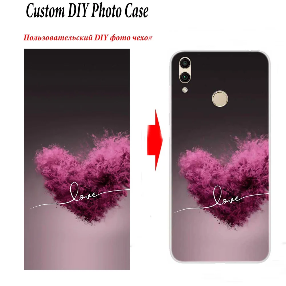 Fundas de teléfono personalizadas para Honor 8c 8S, cubierta suave, foto personalizada, Imagen, 8X Lite 8 8A, funda de silicona transparente, funda de TPU con nombre