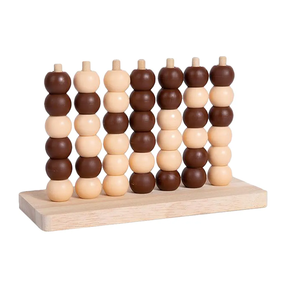 

1Set Wooden Strategy Four in A Row Board Game for Kids Interactive Logical Reasoning Educational Puzzle