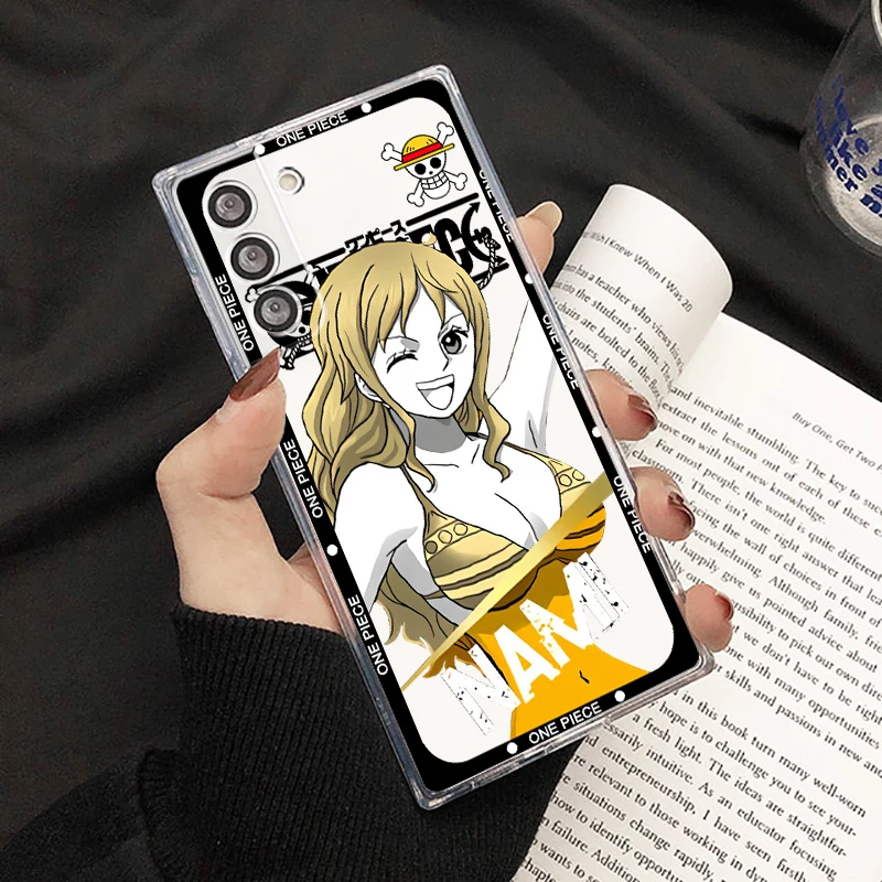 One Piece Nami Usopp Cute For Samsung S24 S23 S22 S21 S20 FE S10 S9 S8 Plus Ultra Pro Lite 5G Transparent TPU Phone Case