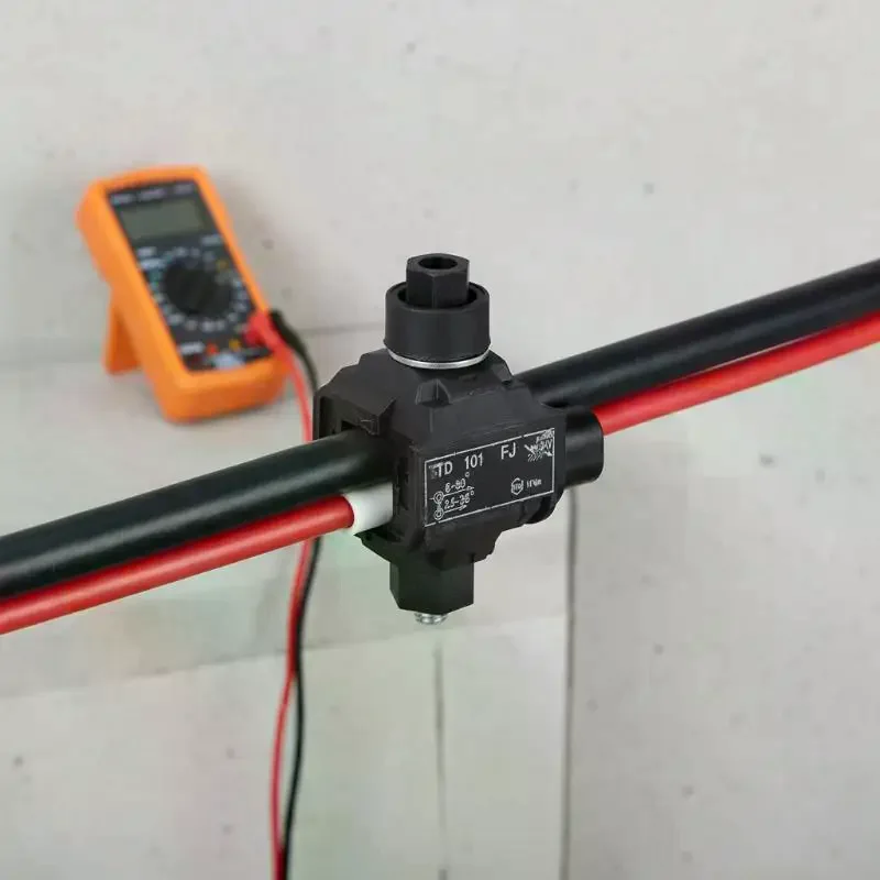 Stripless Insulated Piercing Clamp Low Voltage Electrical Connector for CCTV Security Camera Wiring Installation