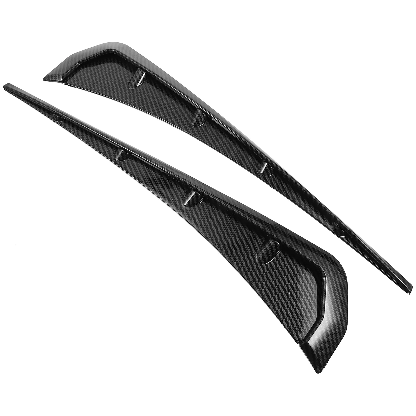 

1Pair Side Vent Decor Carbon Fiber Spoiler Easy Paste Removable Durable Waterproof Car Exterior Protection Scratch Guard Side