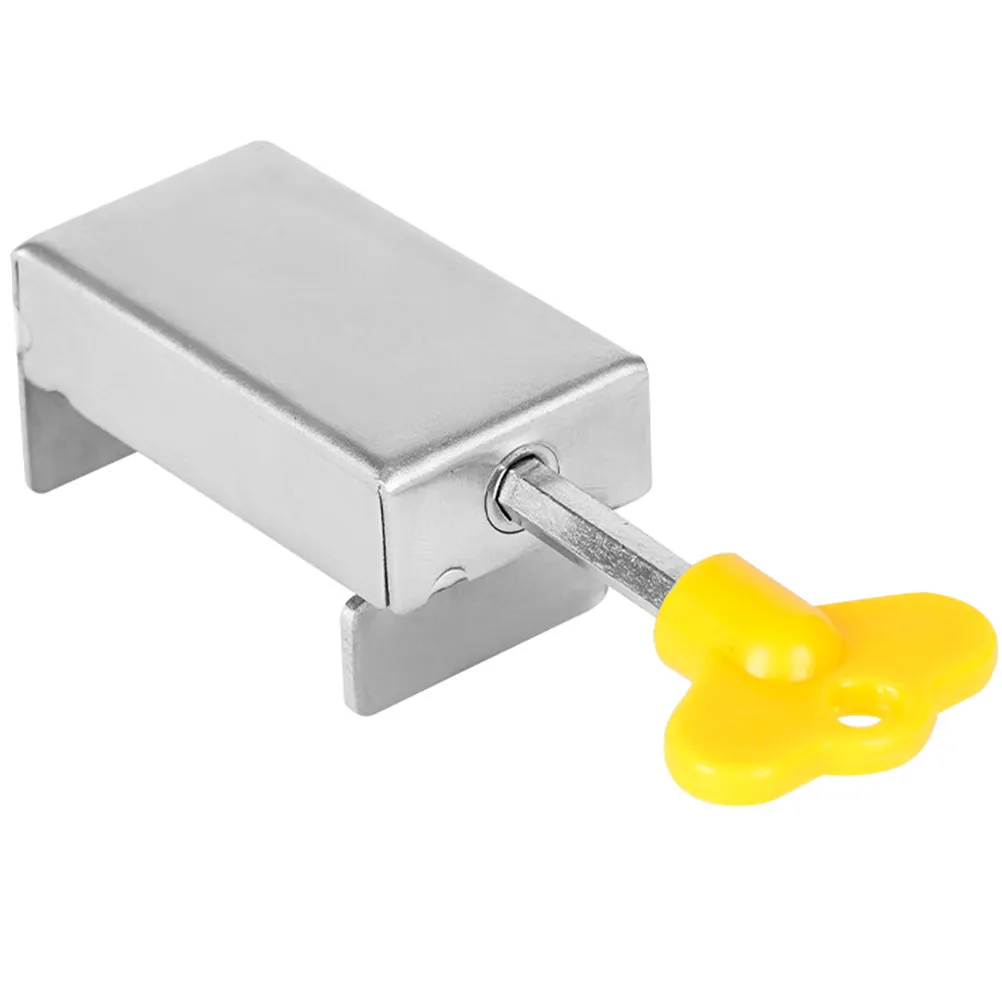 1Set Safety Window Locks Stainless Steel Sliding Window Lock Childproof Key Lock Home Office School Anti Theft Ventilation