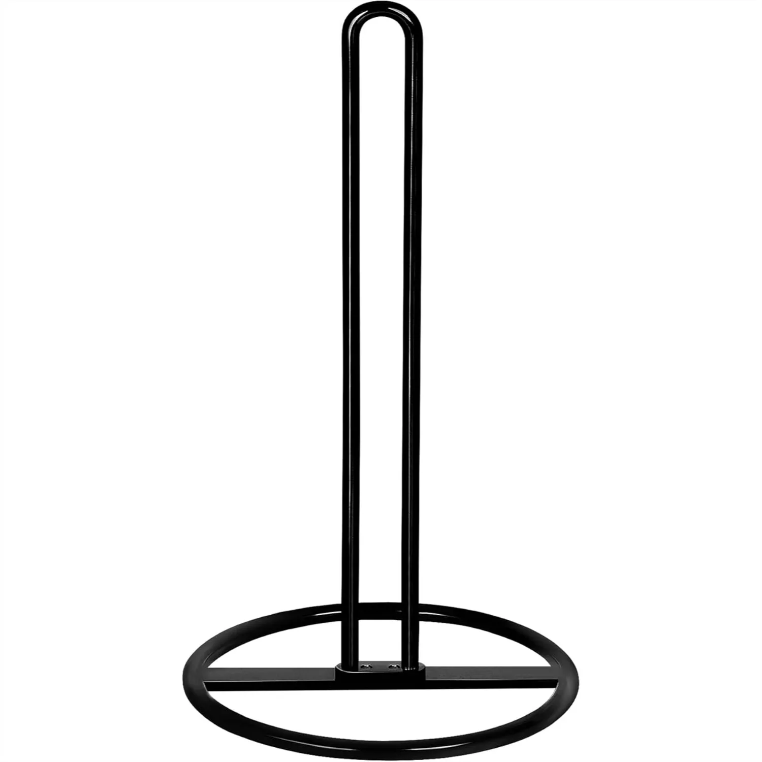 

Paper Towel Holder Countertop, Kitchen Paper Towel Stand for Standard and Large Rolls, Sturdy Steel, Black
