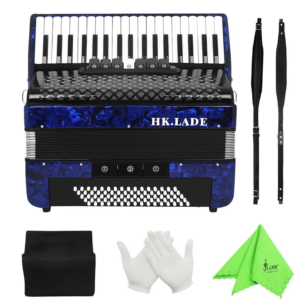 

HK·LADE 37 Keys 80 Bass Accordion Professional Keyboard Instruments Accordion For Performance/Teaching With Parts & Accessories