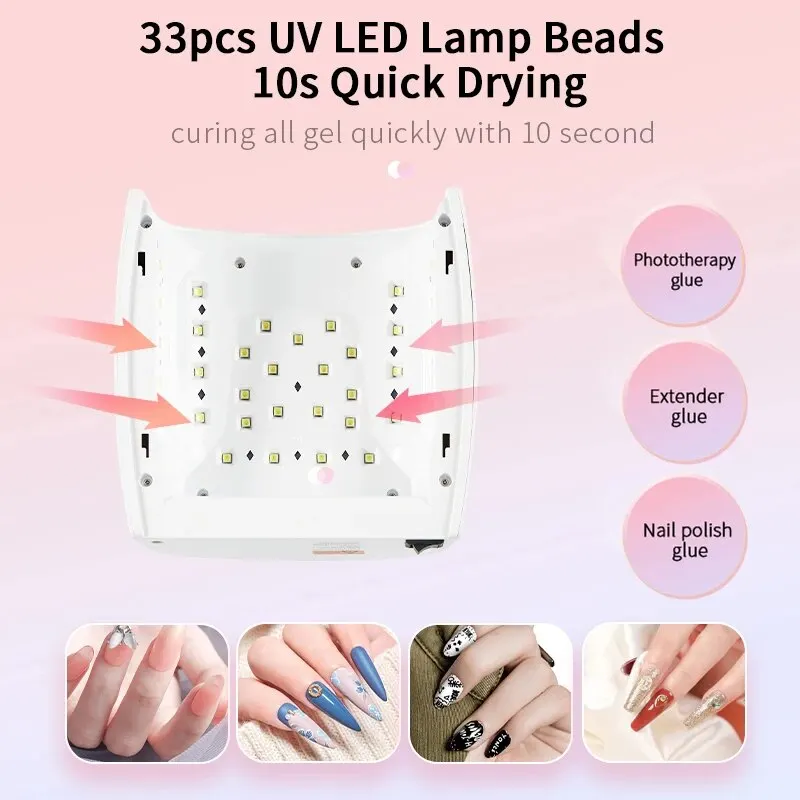 Wiederauf ladbare UV-LED-Nagel lampe 66w Akku-Nagel trockner für Gel politur Profession elle Nagelkunst-Maniküre-Werkzeuge für Zuhause und Salon