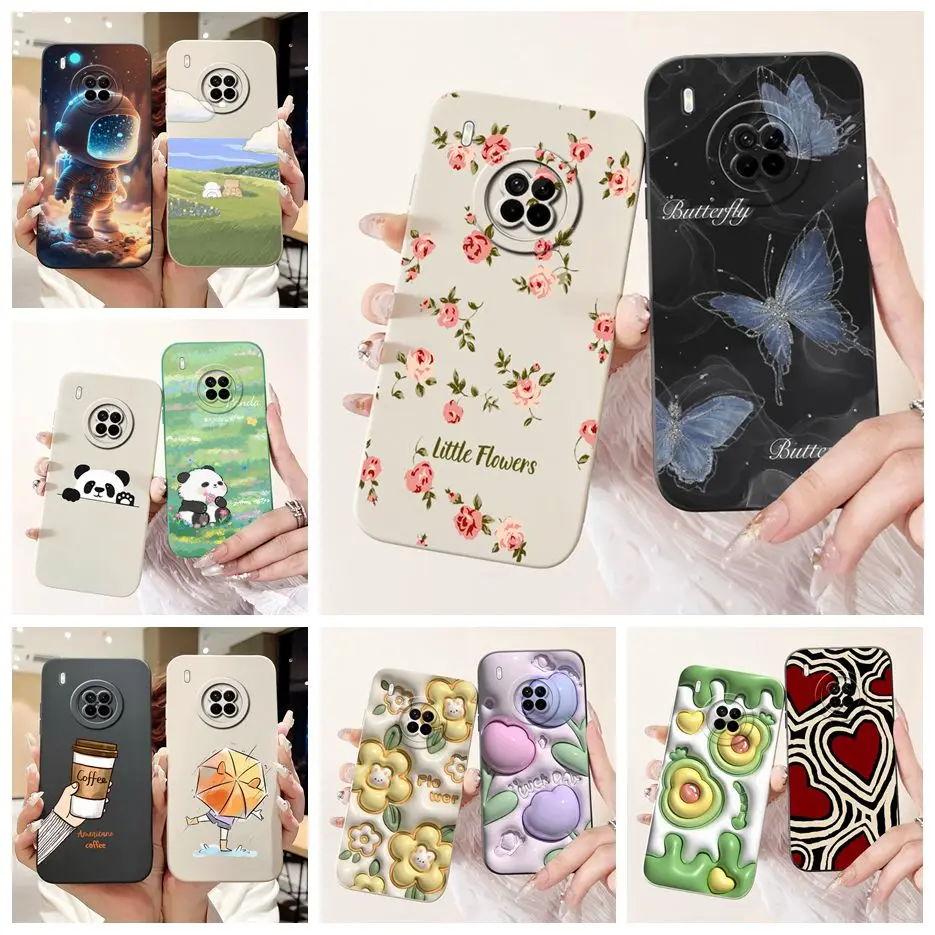 For Huawei Nova Y9a Case Stylish Candy Painted Cover Shockproof Phone Case For Huawei Y 9a NovaY9a Soft TPU Fundas 6.63'' Bumper