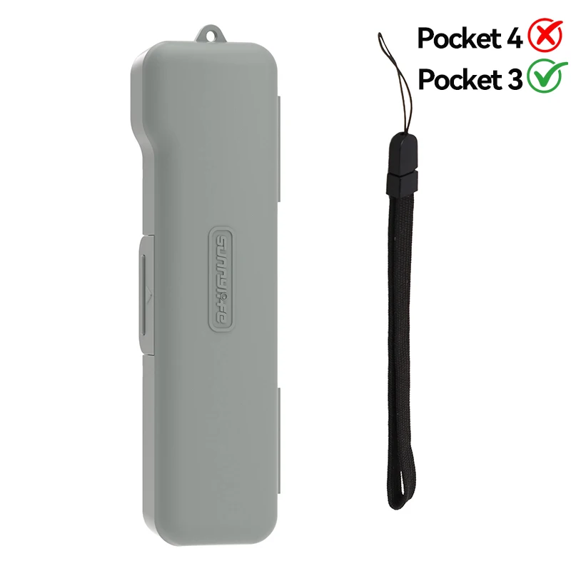 Für DJI Pocket 4 3 Aufbewahrungsbox Sturzsichere Klappabdeckung Wasserfeste Kamerahülle mit Trageband für Outdoor-Aufnahmen Vlog-Zubehör