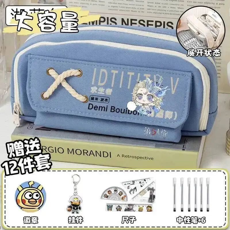 

Anime Game Identity Ⅴ Cos Vera Nair Demi Bourbon Edgar Valden Qi Shiyi 2024 Unisex Simple And Large Capacity Pencil Case Gift