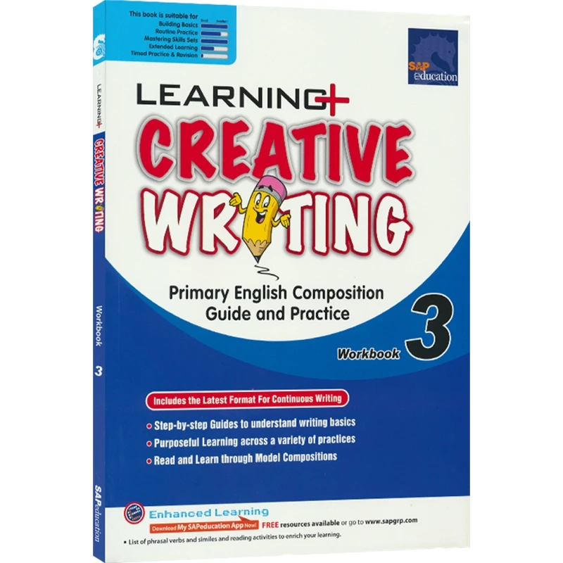 2022 New Arrival SAP Learning Creative Writing Workbook For Grade 1-6 Primary School Teaching Assistant Workbook Exercise Books