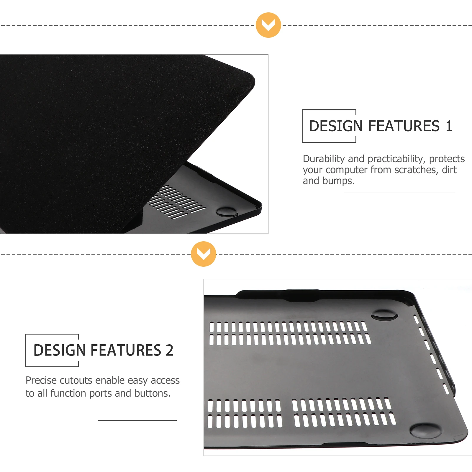 

Durable Laptop Shell Protective Case For Scratch Resistant Waterproof Hard Cover Computer Protector Plastic Cover