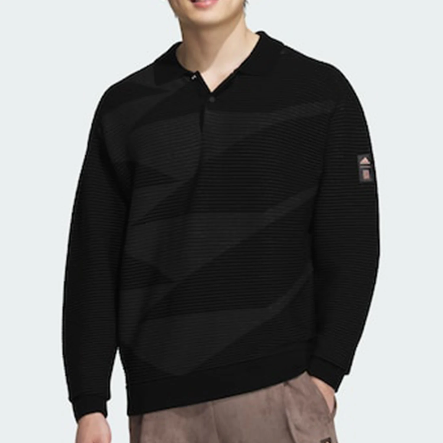 

Adidas Originals Wuji Series Мужская спортивная повседневная рубашка-поло с длинными рукавами JI8719