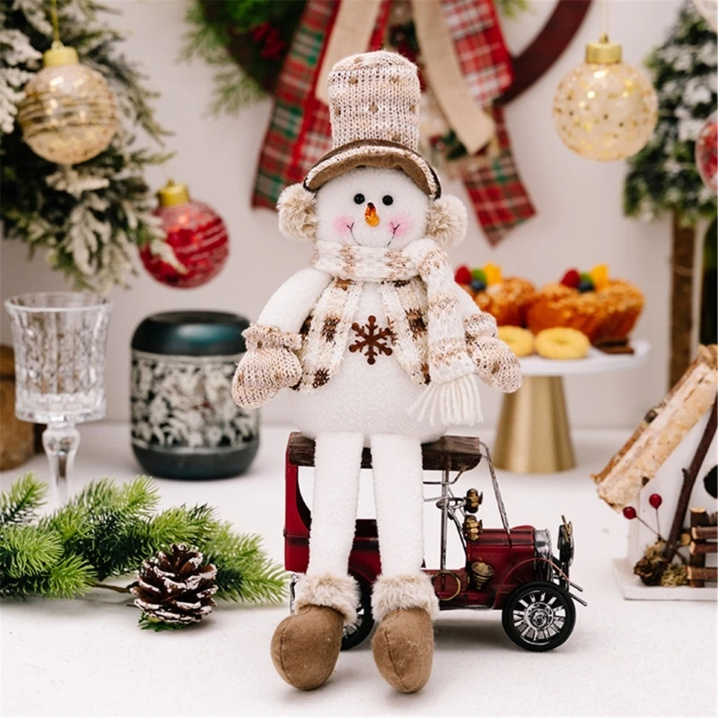 Christmas Hanging Leg Ornament European Festival Decorations for Home and Party Stylish Retractable Dolls