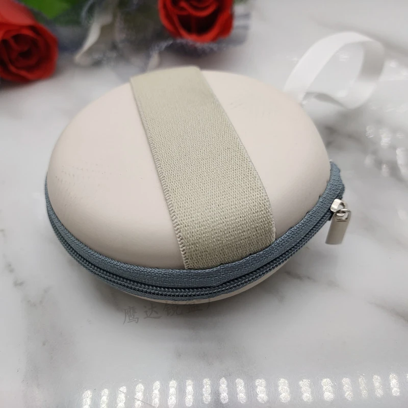 Simple Folding Glasses Case Round Storage Bag Portable Leather Zipper Pouch Travel Sunglasses Reading Glasses Small Storage Bag