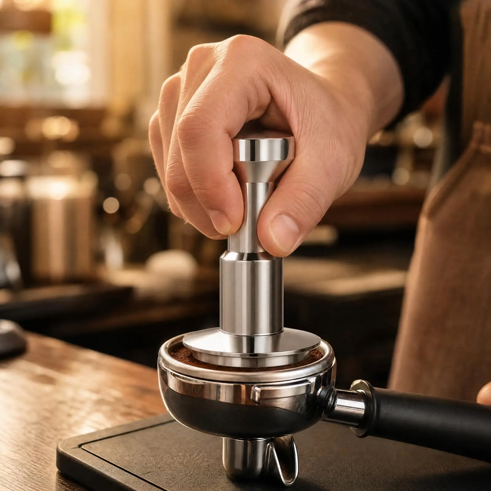 30lb Pressure Coffee Tamper Stainless Loaded for Espresso Portafilter Tools