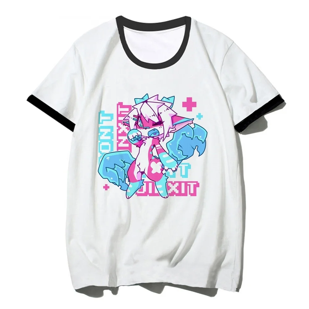 Furry t-shirt female cutecore alternative  gyaru shirt y2k 80s kawaii funny harajuku