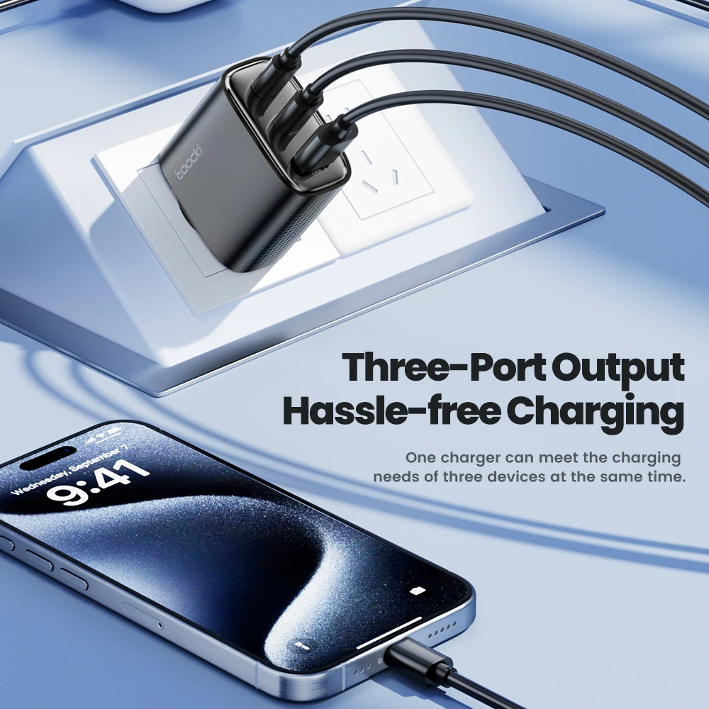 Toocki 40 واط شاحن GaN شاحن الهاتف شحن سريع USB نوع C شاحن آيفون 15 14 13 12 برو ماكس باد سامسونج S24 S23 Xiaomi #3