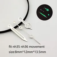 Silver Gold Rose Aiguille NH35 Hands Submariner Mercedes Diver Needles C3 Lumen Pointer for Seiko Watches Replacement Part