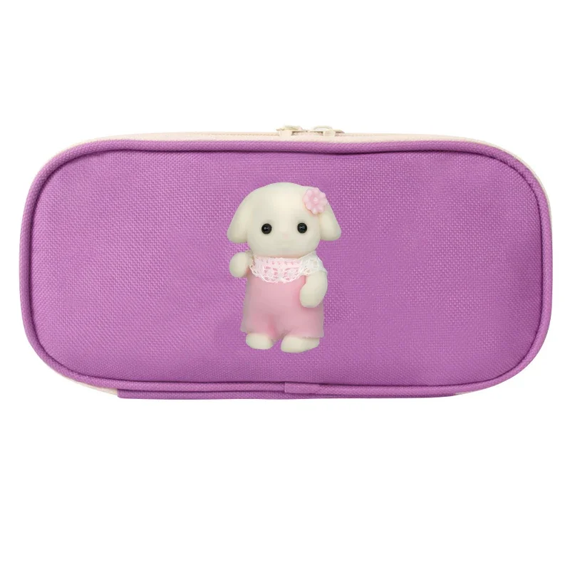 Sylvanian family Pencil Case Kids Anime Kawaii Animal Pen Bag New Student School Storage scatola di cancelleria Office Pouch Gifts