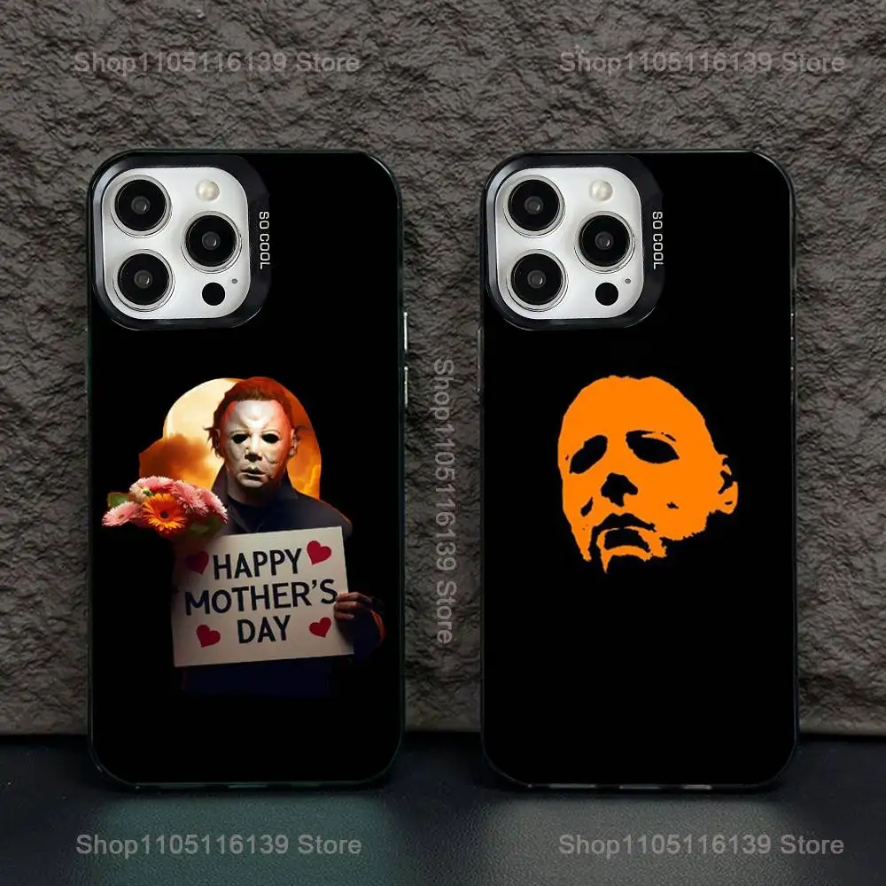 

M-Michael Myers Halloween Phone Case For iPhone 16,15,14,13,12,11,Pro,XS,Max,Plus,Mini,SE Black Candy Matte Shockproof Cover
