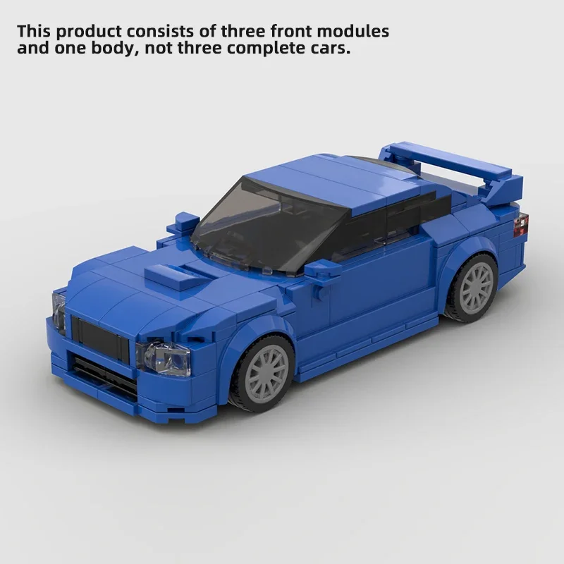 innovative 3in1 WRX STI speed champions race car bricks muscle sport car blocks custom motor building moc unique display klocki