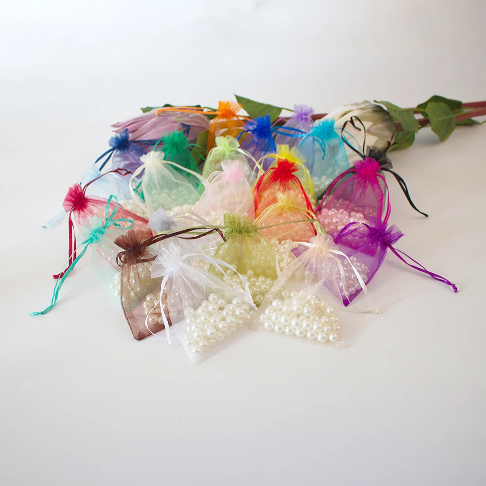 

1000pcs 5×7cm Portable drawstring gauze bags organza pouches Mosquito prevention jewelry accessories holiday decoration pouches
