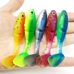 4Pcs Fishing Lures 6.5cm/2.6in/4.5g Soft Lure T Tail  Artificial Bait Fishing Gear Accessories