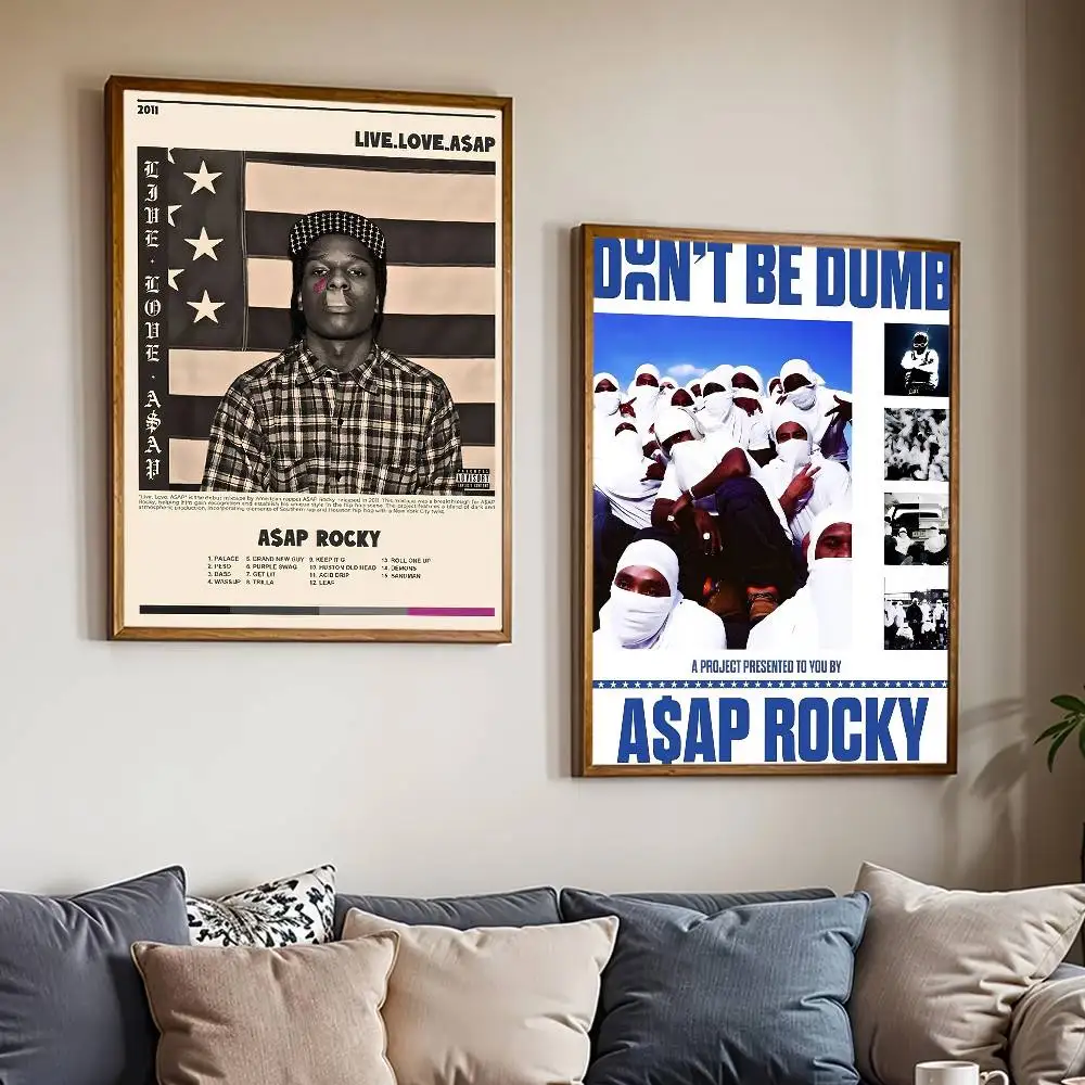 مغني الراب A-Asap R-Rocky-S لا تكون البكم المشارك لوحات ذاتية اللصق يطبع غرفة نوم المنزل غرفة المعيشة ديكور هدية عتيقة