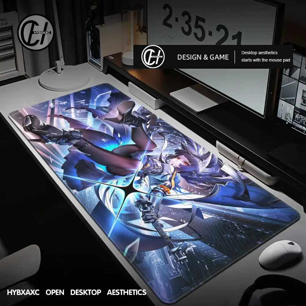 Zenless Zone Nul Hoshimi Miyabi Muismat Gaming Accessoires Computer Muismat Anime ZZZ Toetsenbord Kantoor Pads Rubber Muis Matten