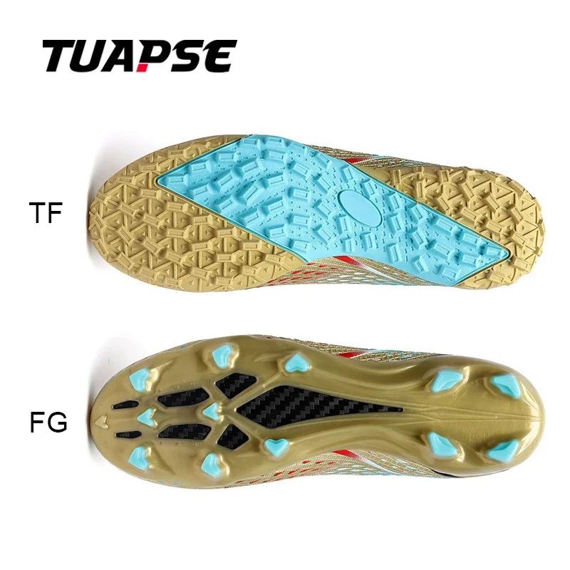 Tuapse sapatos de futebol masculino fg/tf futebol respirável anti-skid treinamento sapatos de futebol elasticidade adolescente tênis de futebol