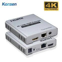 4K HDMI Extender over Cat5e/6 Ethernet Cable 120M HDMI Cascade Connection Extension Splitter Transmit with Loop for PC Loptop TV