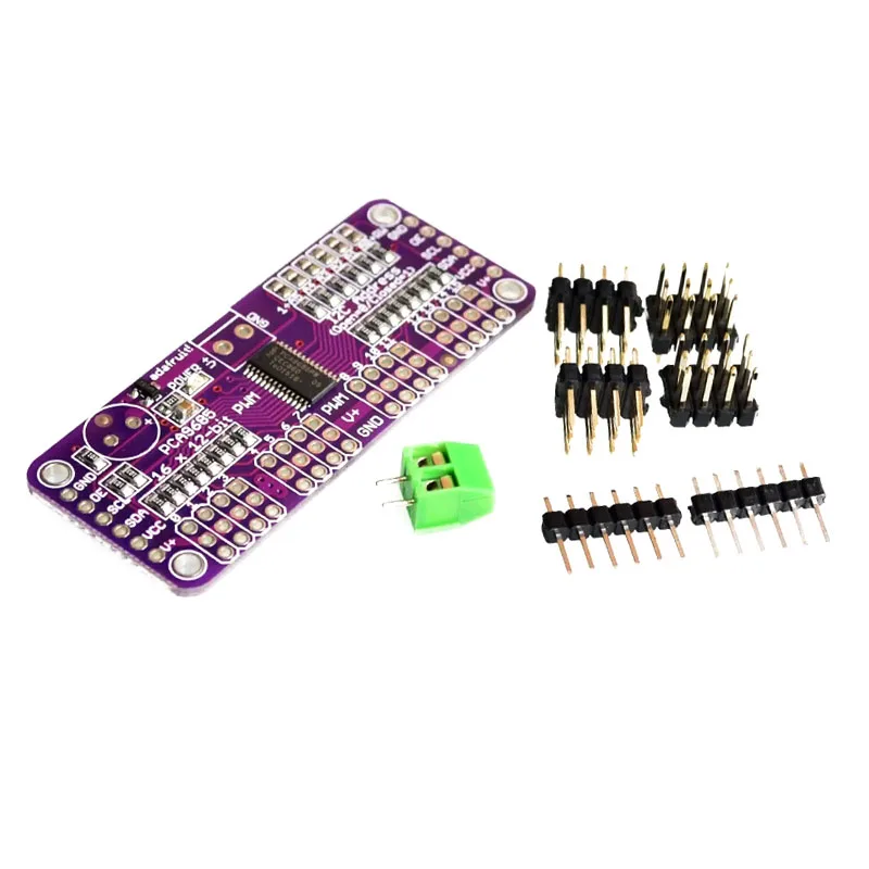 1pcs 16 Channel 12-bit PWM/Servo Driver-I2C Interface PCA9685 Module for arduino for Raspberry Pi Shield Module Servo Shield