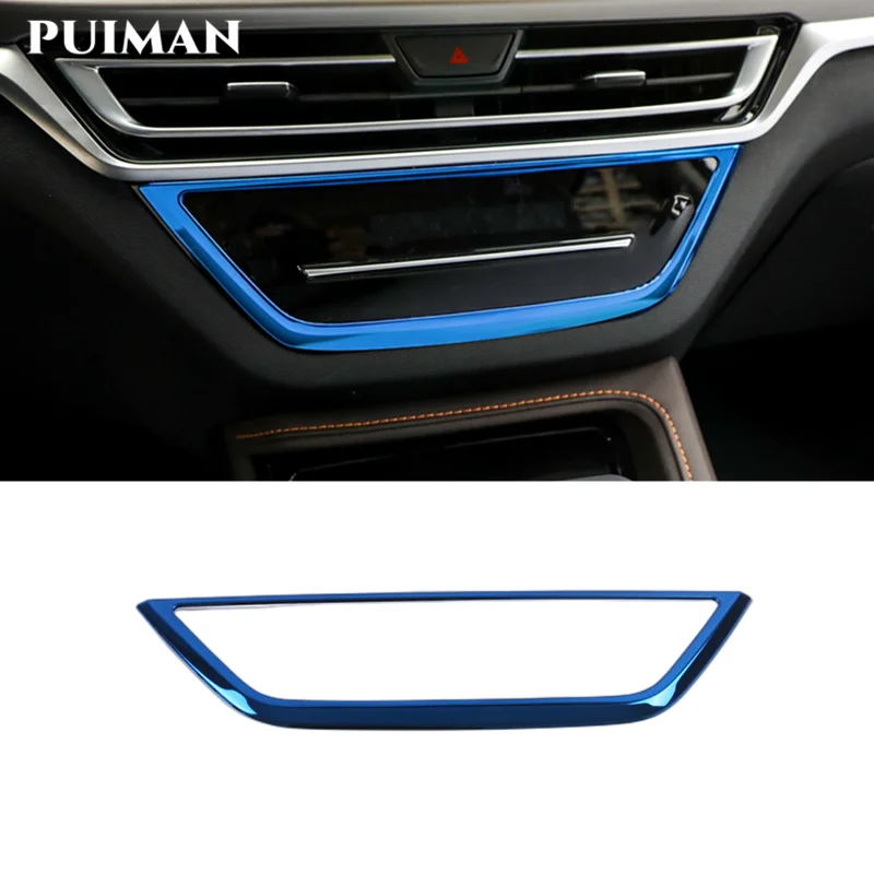 

Stainless Black Silver Blue Central control trim Car interior decoration Styling Accessories For Changan CS35 Plus 2018-2020