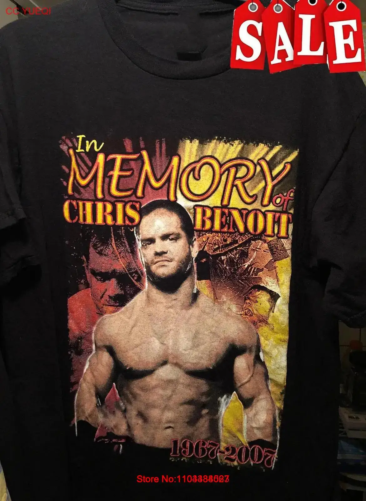 

Vintage Chris Benoit In Memory T Shirt Men And Women Size S 5XL GG3984 long or short sleeves