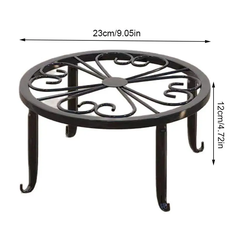 Iron Round Flower Pot Stands Plant Holder Support Rack Plant Stand Rack Metal Potted Plant Stands Duty Rustproof
