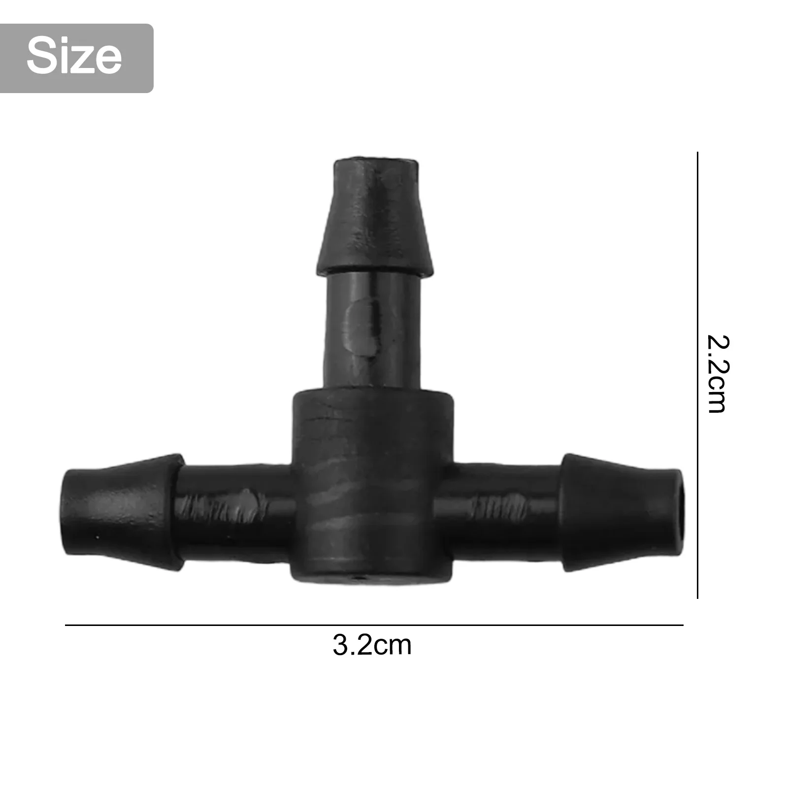 50 Pieces 4mm Irrigation Fitting Antelco Pipe Barbed Connectors for Use in Greenhouse Garden and Rainwater Irrigation Systems